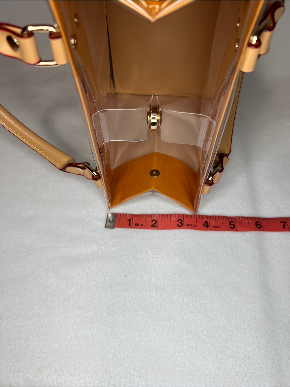 Upcycled Authentic Louis Vuitton shopper bag tote encased in PVC top handles - Picture 10 of 10